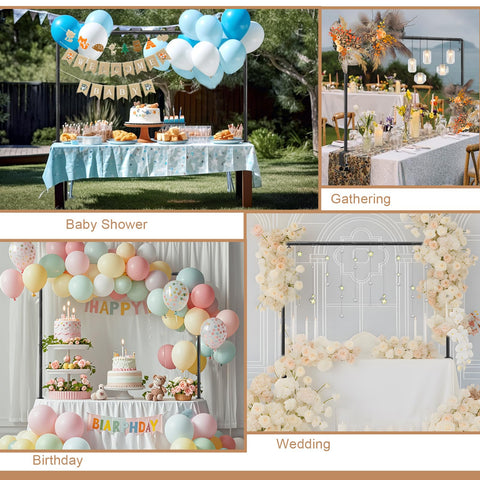 Nisoger backdrop ready for balloons, flowers, lights or garlands.
