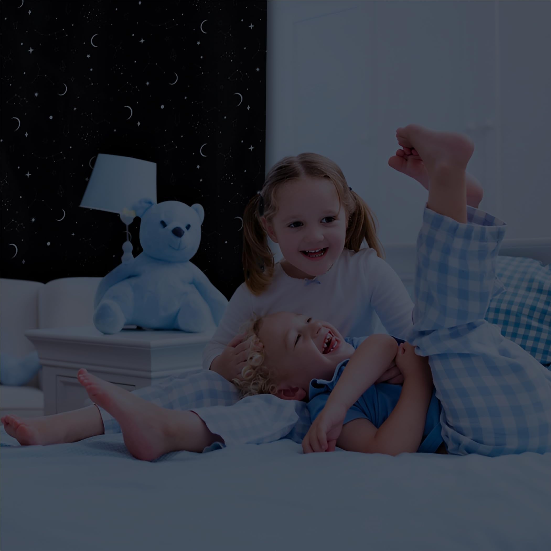 Nite Shadez nursery darkness in daylight supports naps.