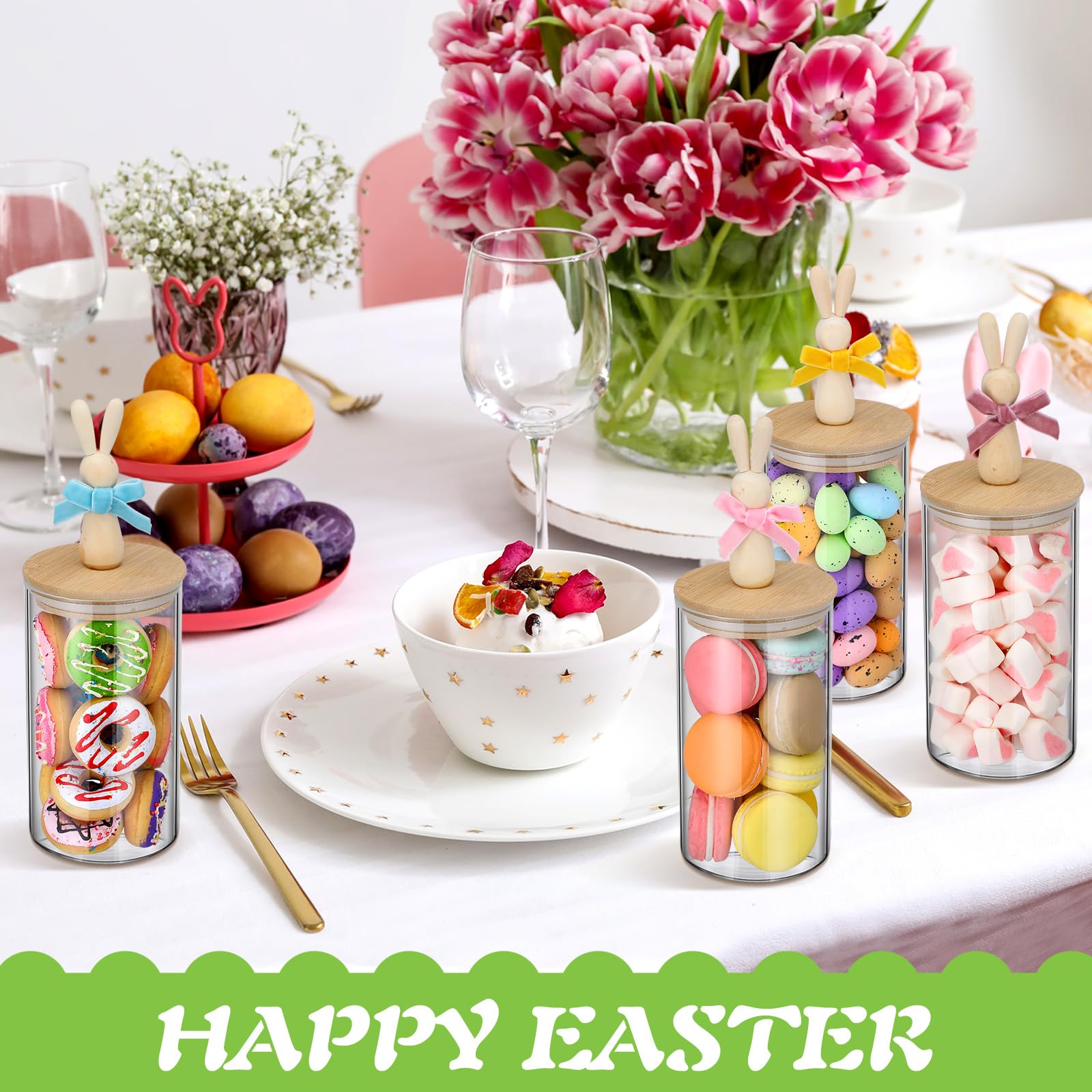 Nitial bunny jar makes a thoughtful Easter gift idea.