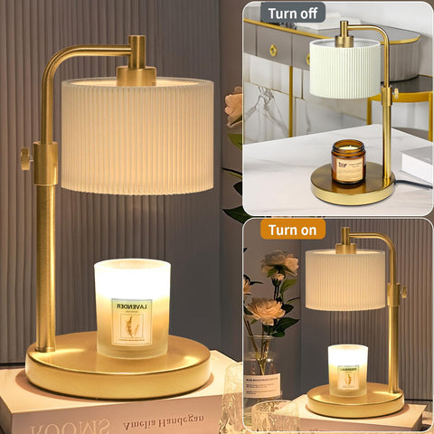 NITOWOLF Candle Warmer Lamp enhances bedroom ambiance with safe, smoke-free warmth.