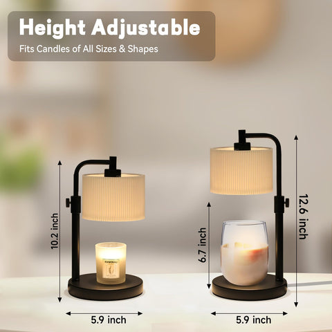 NITOWOLF Candle Warmer Lamp, timer display view, supports 1H 2H 4H for hassle free use