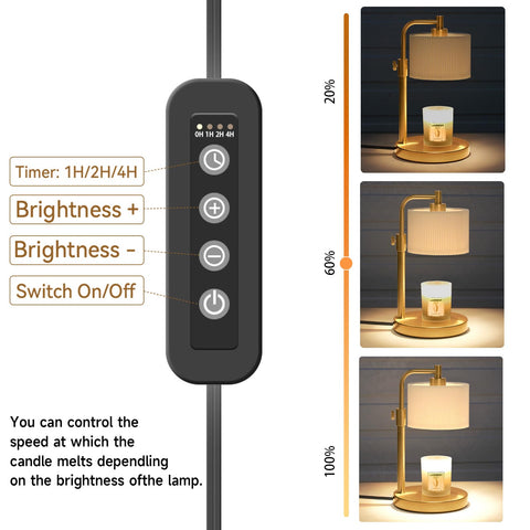 NITOWOLF Candle Warmer Lamp timer feature auto-shuts off after set hours.