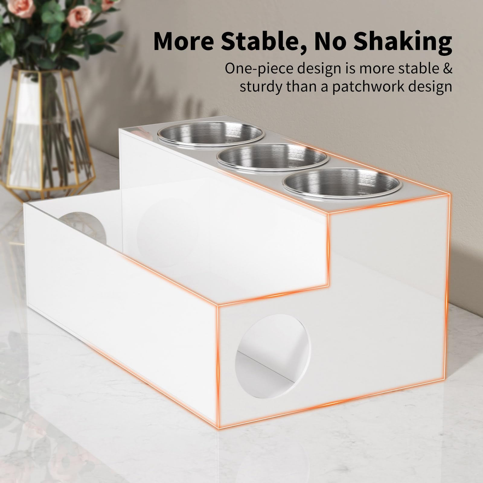 NIUBEE acrylic countertop compact design showcases space-saving storage