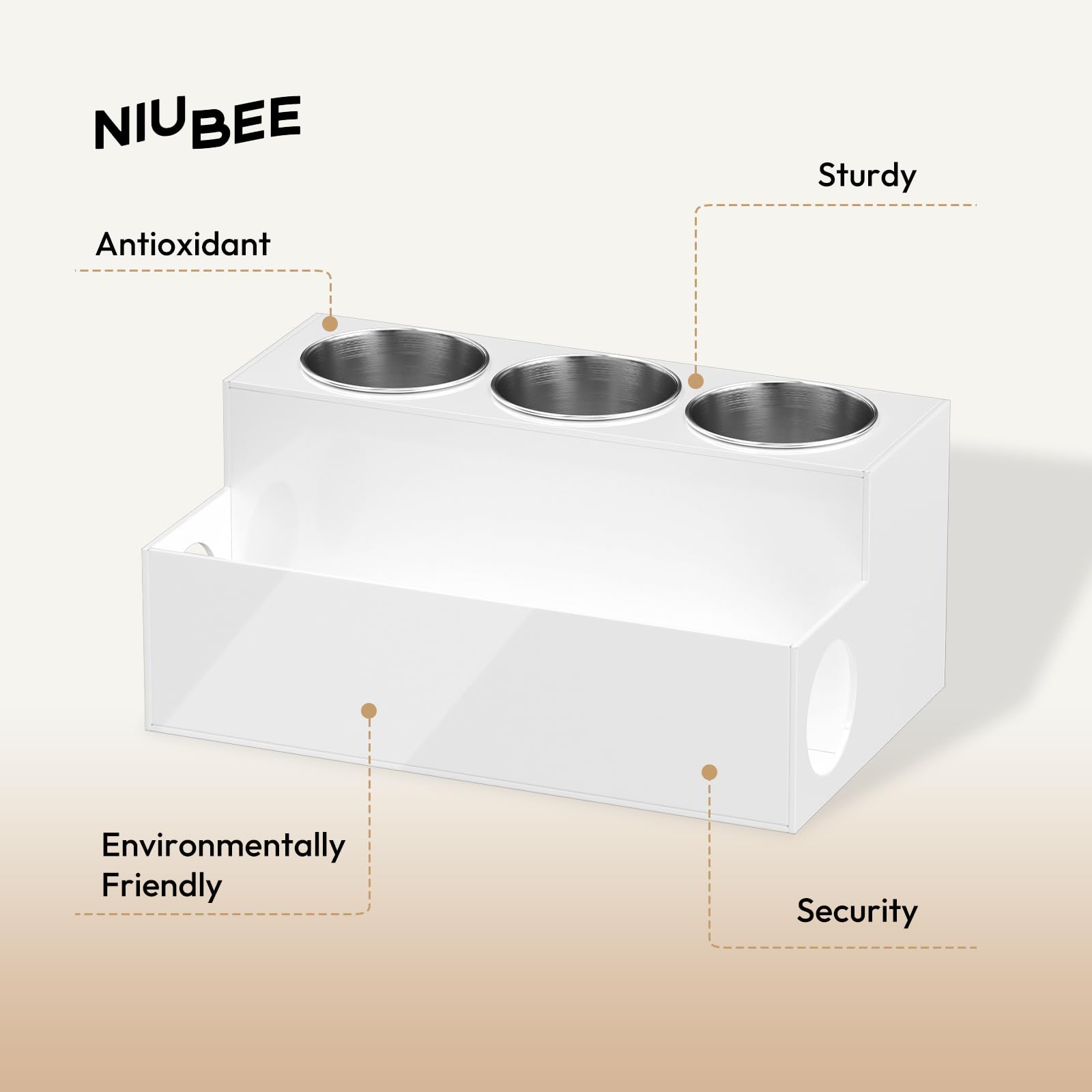 NIUBEE acrylic hair tool organizer gift-ready packaging