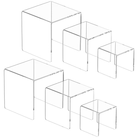 NIUBEE acrylic riser 5-inch cube for Funko Pop display with crystal-clear floating effect