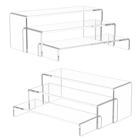 NIUBEE acrylic riser set elevates displays with crystal-clear visibility.