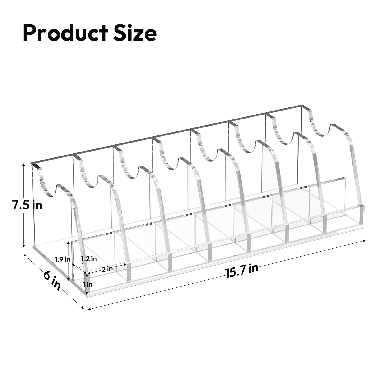 NIUBEE belt organizer in clear acrylic showcases buckles while preventing tangling.