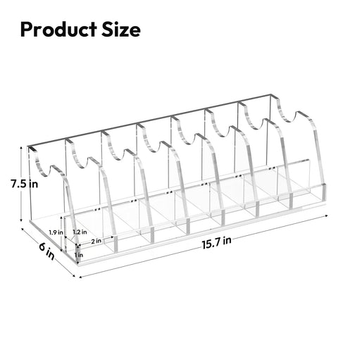 NIUBEE belt organizer in clear acrylic showcases buckles while preventing tangling.
