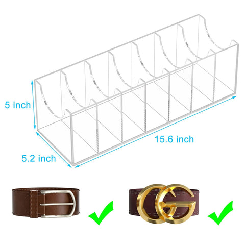 NIUBEE belt organizer easy-access arc design for quick belt retrieval.