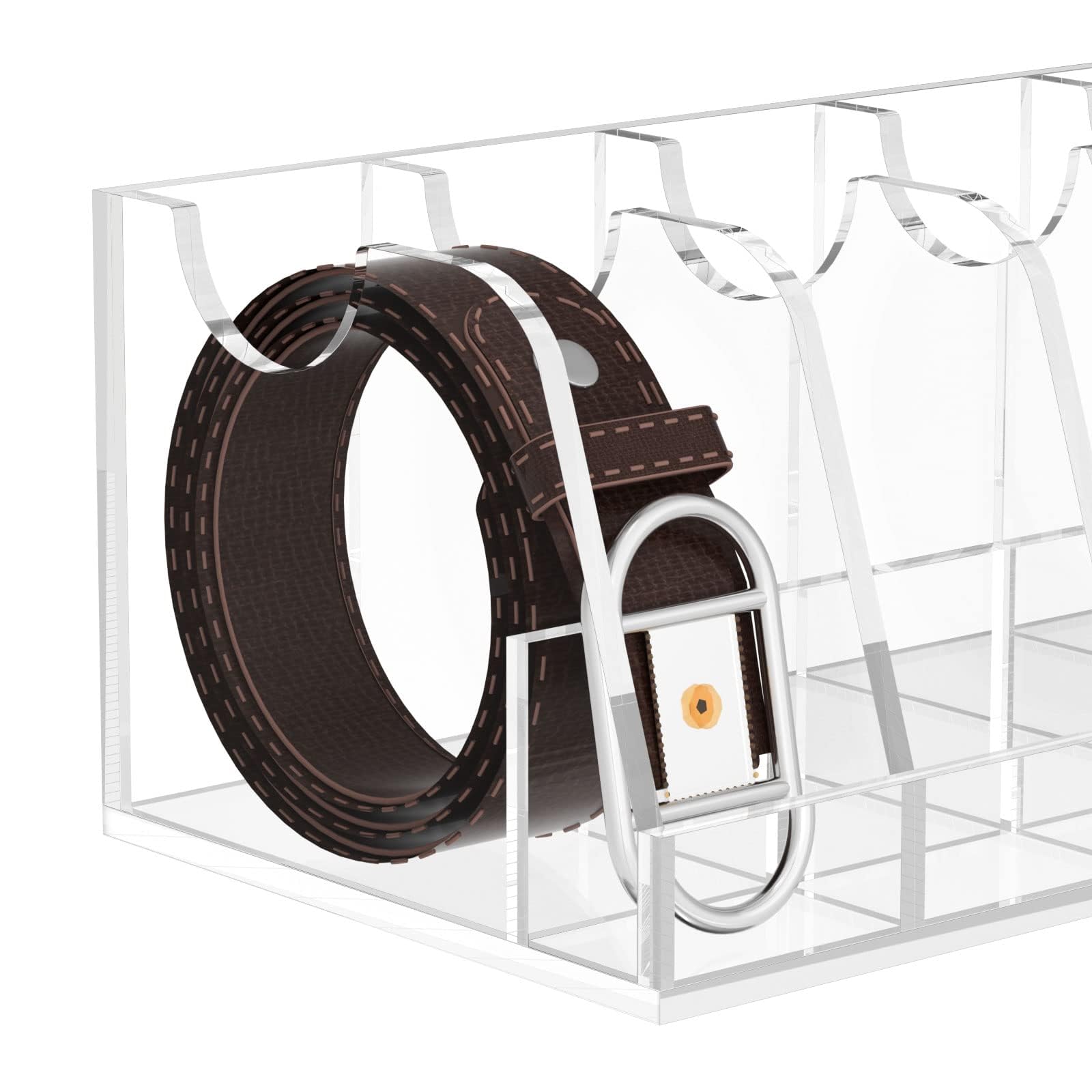 NIUBEE belt organizer seen from the side highlighting clear visibility.