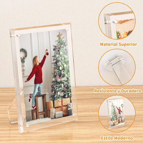 NIUBEE desk-friendly 5x7 display ideal for offices and shelves.