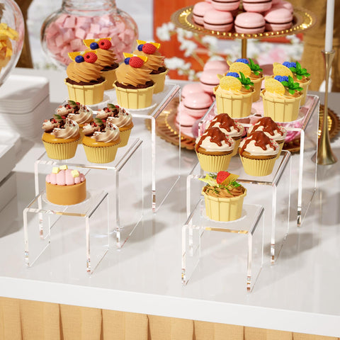 NIUBEE dessert table decor riser adds sleek sparkle to events.