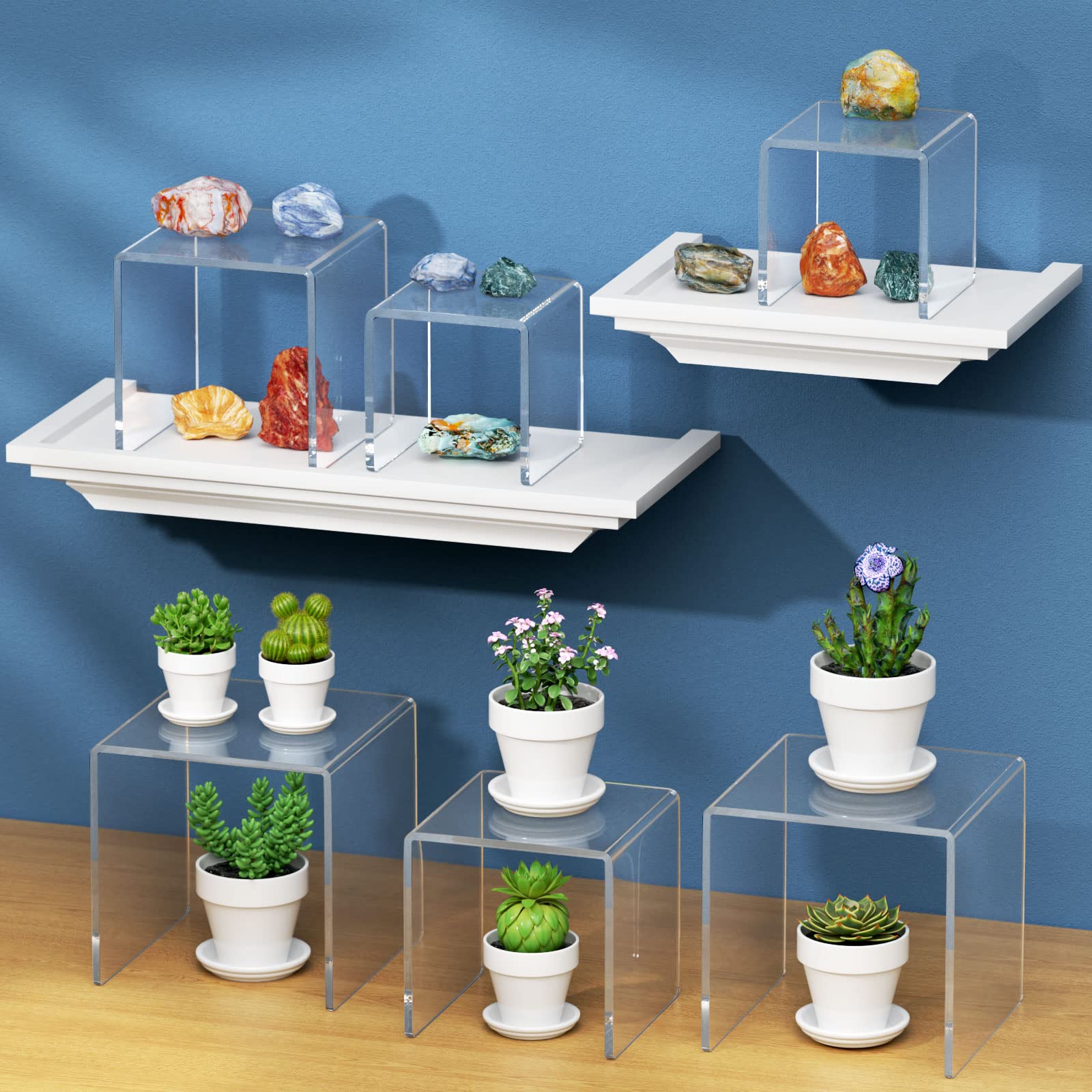 NIUBEE clear cake stand for dessert table decor and treats