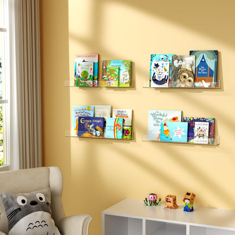 Niubee durable acrylic shelf with thicker, kid-safe panels.