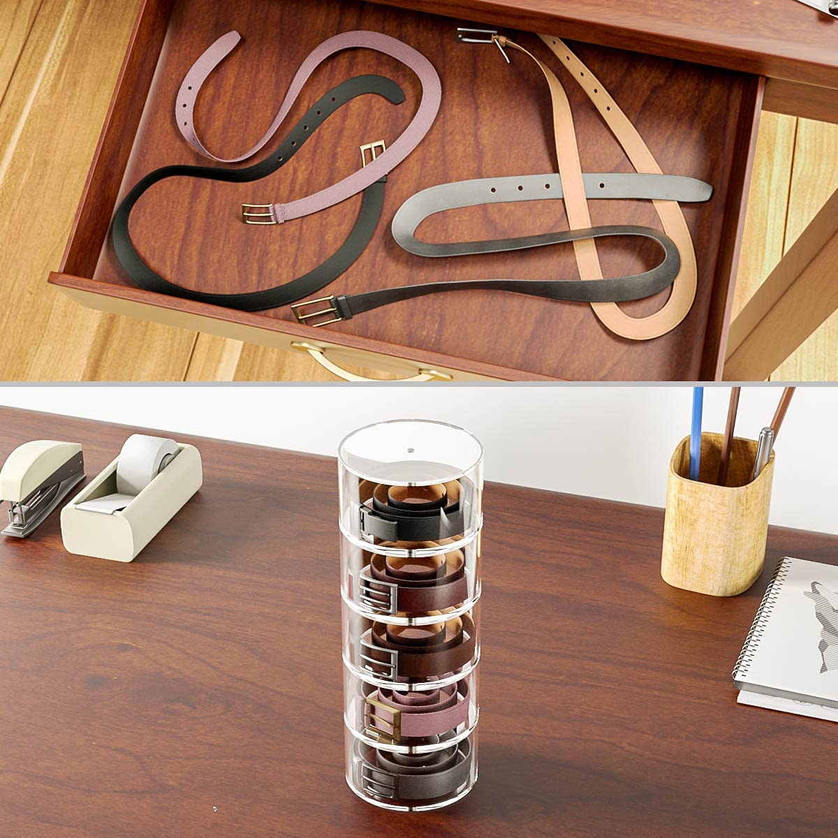 NIUBEE easy-access belt organization setup for daily routines.