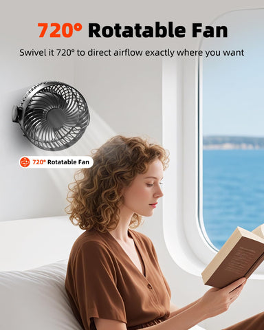 NiuWasmile 360-degree head rotation lets you aim airflow precisely where you need it.