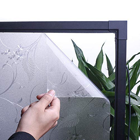 Niviy living room window film adds decorative frost and privacy