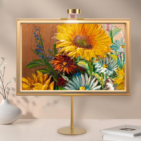 NKJIH magnetic wall light attached to the frame for customizable illumination.