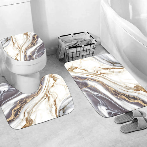 Nkzply bathroom decor pattern refreshes space with bold abstract print