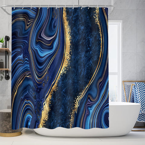 Nkzply blue marble bath mat soft, non-slip, and absorbent