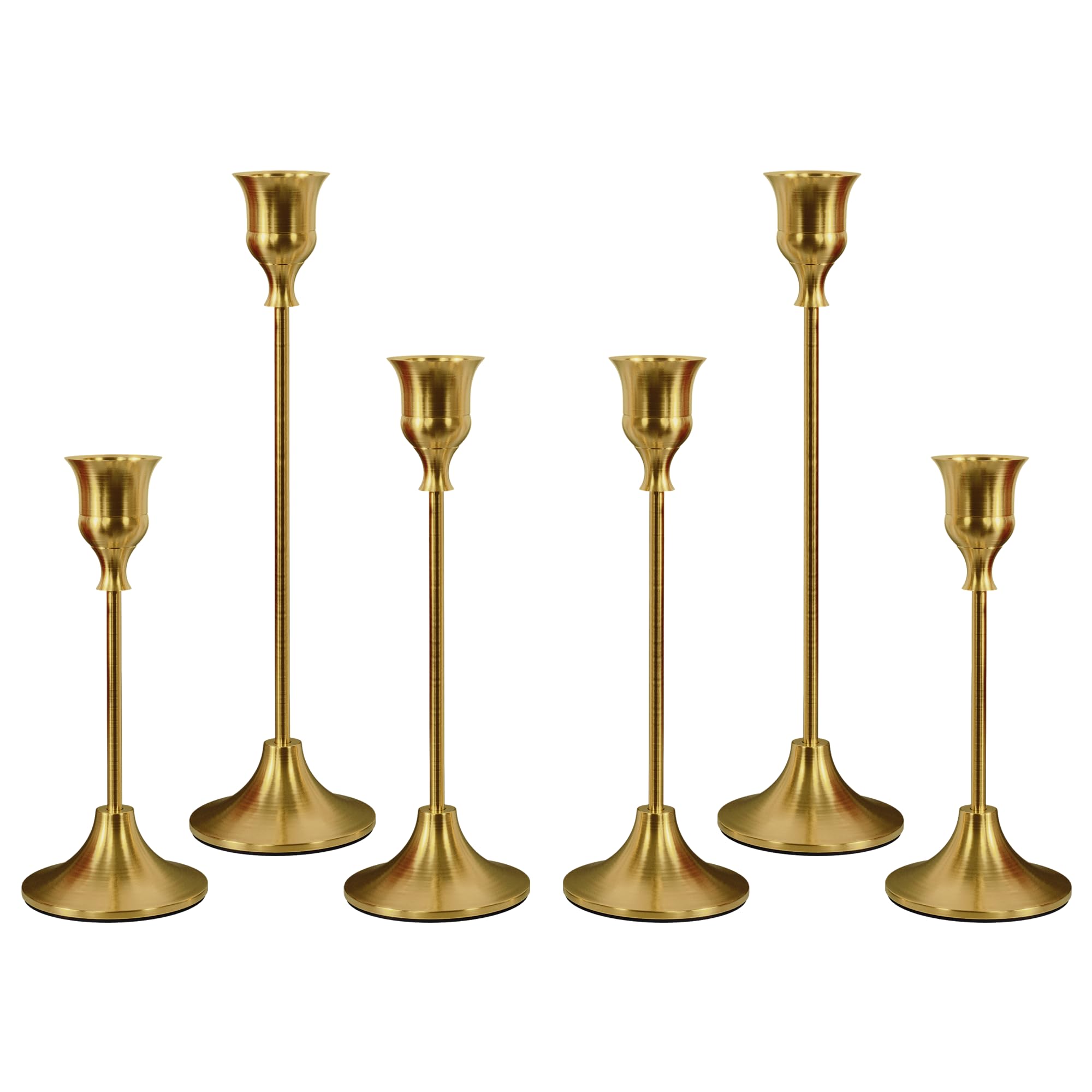 NLBTW brass gold candle holders set adds vintage charm to your table decor.