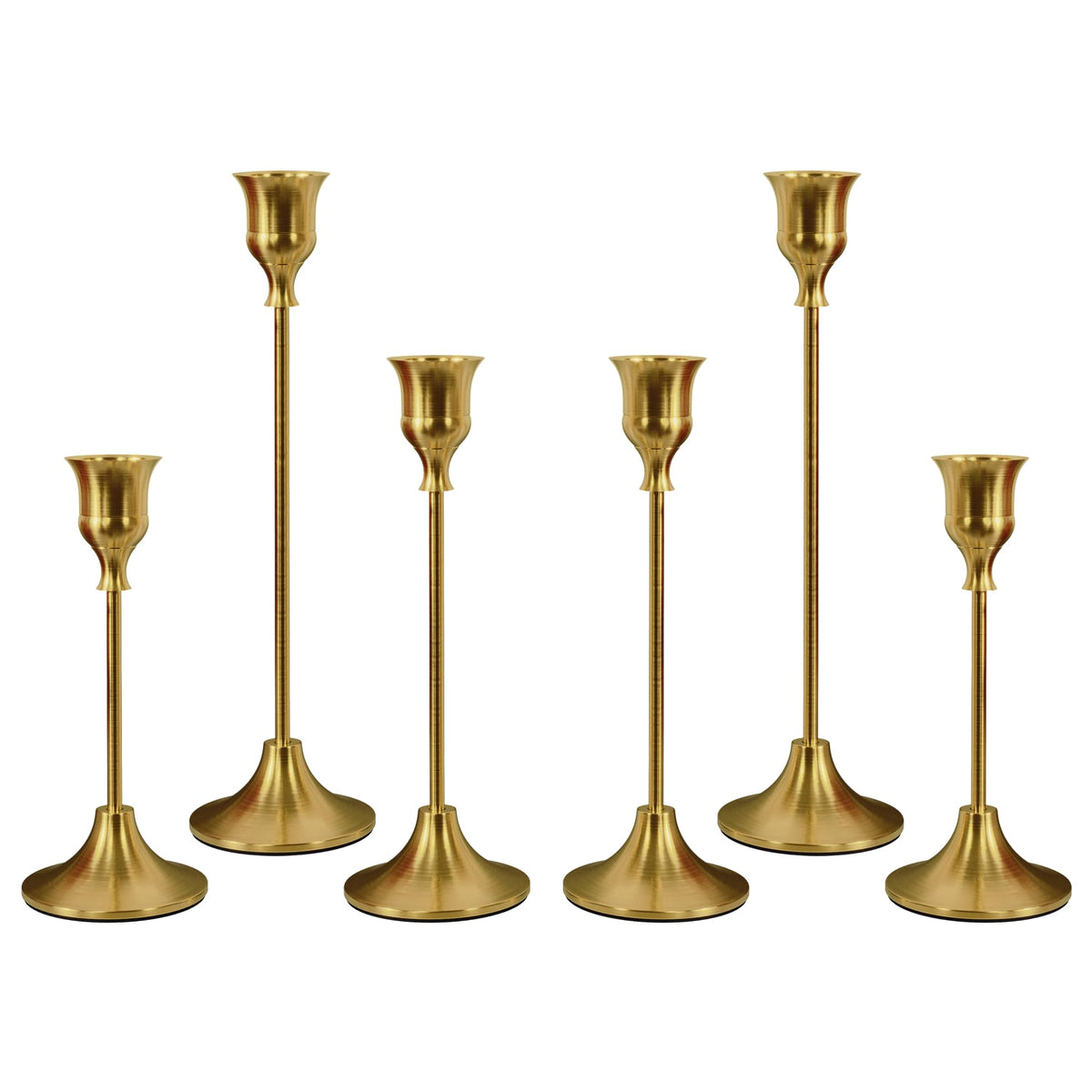 NLBTW brass gold candle holders set adds vintage charm to your table decor.