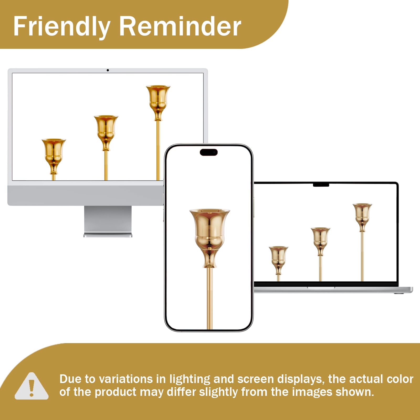 NLBTW three-size candlesticks offer versatile centerpieces for any table setting.