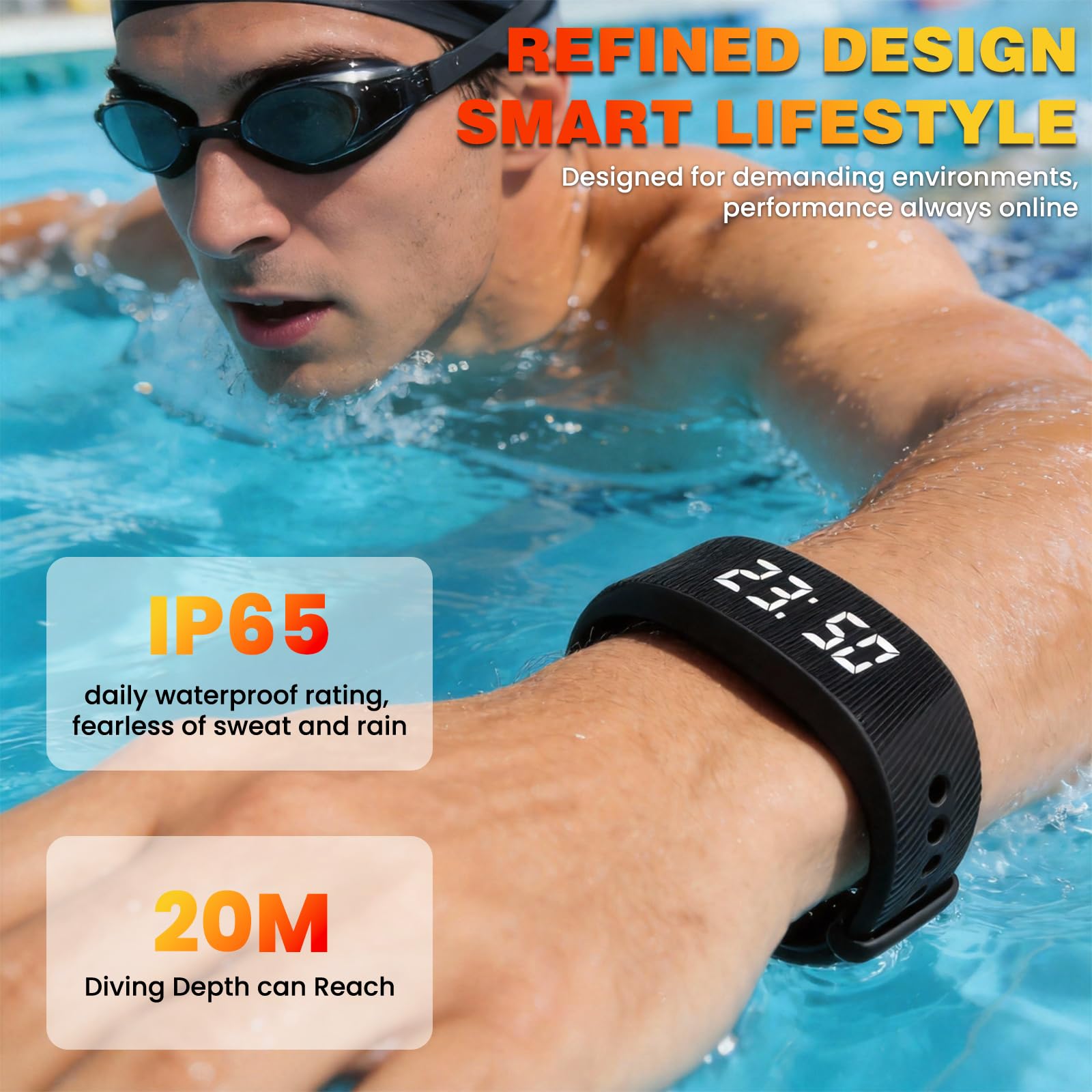 NLCCLTQ dual time date display aids fast time checks during travel.