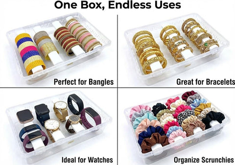NMII four-rod organizer separates chuda and kada to prevent scratches.