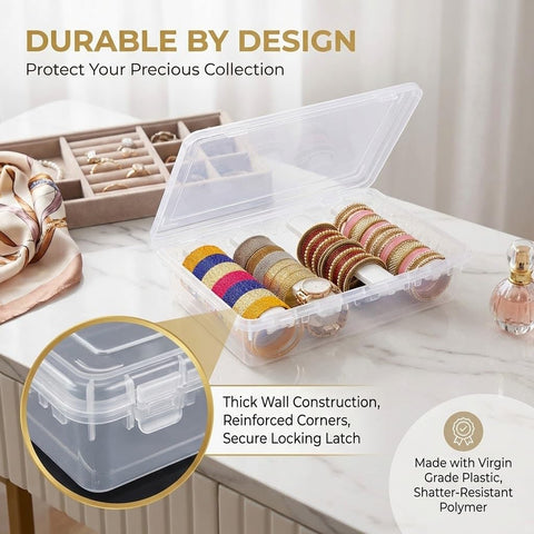NMII durable virgin-grade polypropylene box safeguards precious pieces during travel.