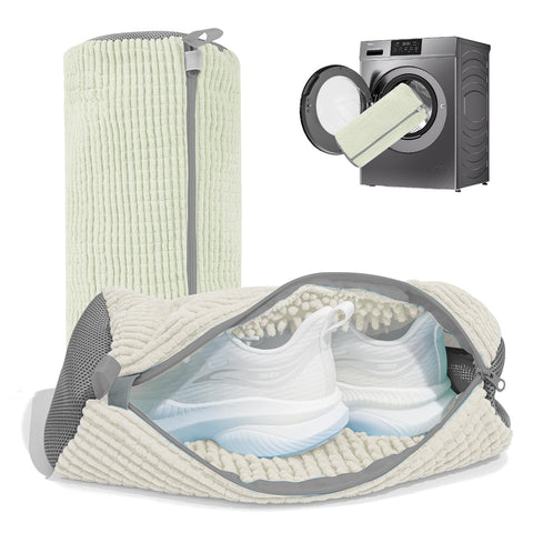 NMQHPA shoe washing bag delivers deep-clean action for sneakers with microfiber strands.