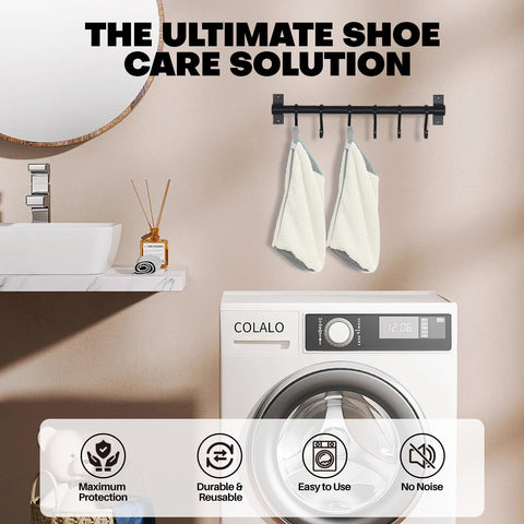 NMQHPA shoe washing bag keeps shoes secure and ready to air-dry.