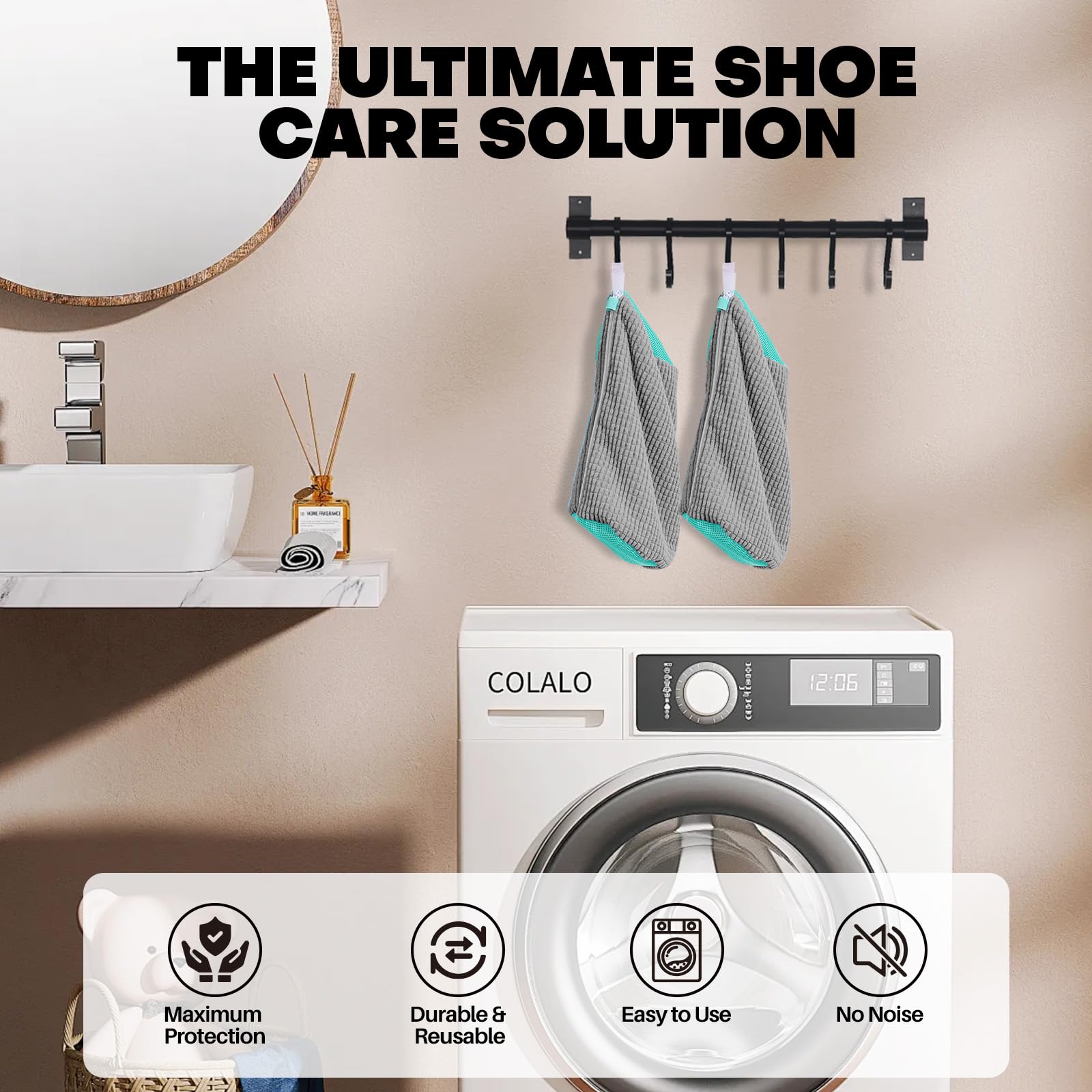 NMQHPA bag fits most shoe sizes and types for versatile laundry.