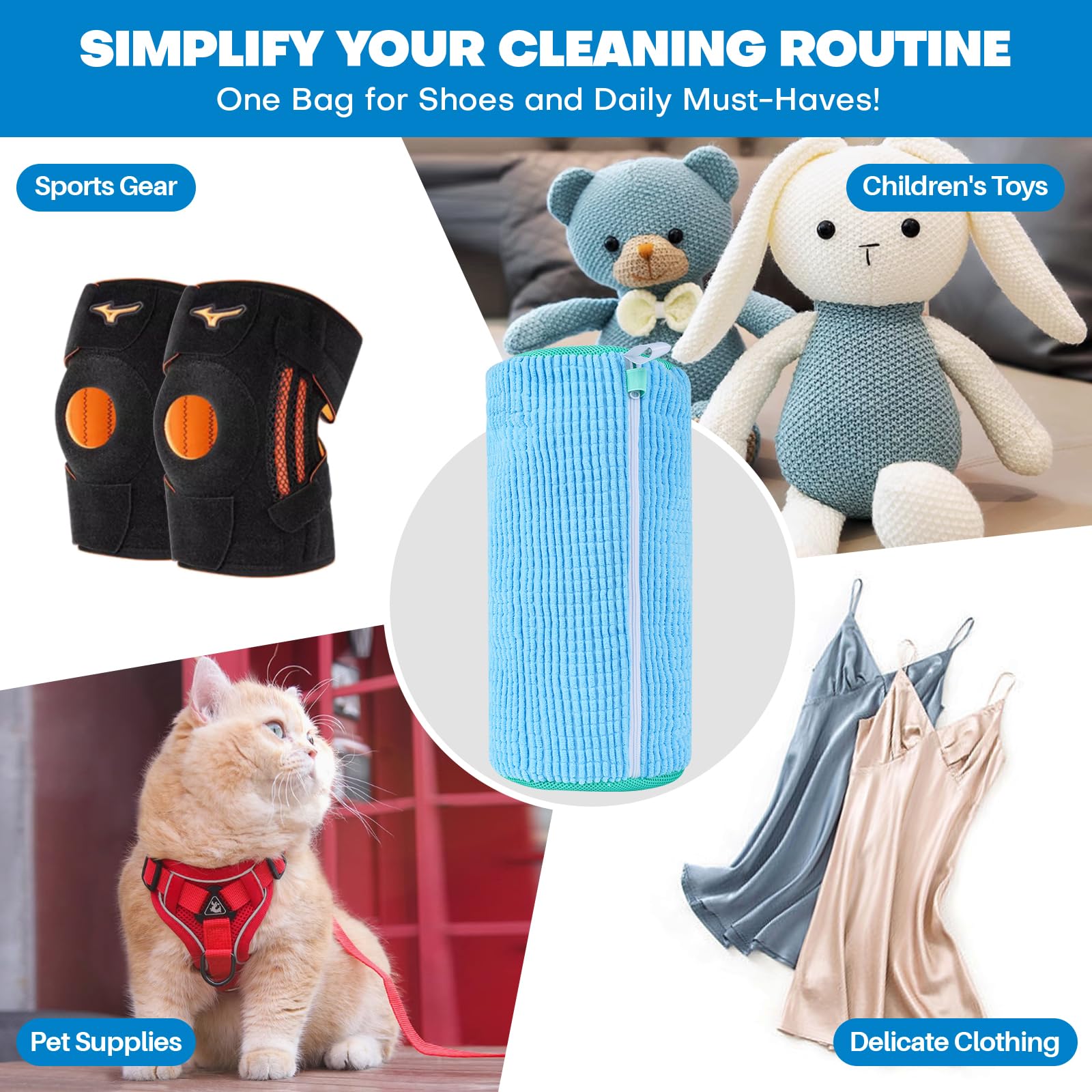NMQHPA shoe washing bag large-size-fit caters to various sneaker sizes.