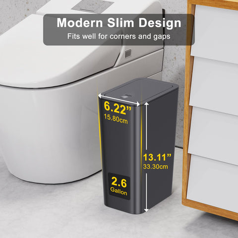 N. NETDOT small trash can with pop-up lid, easy disposal.