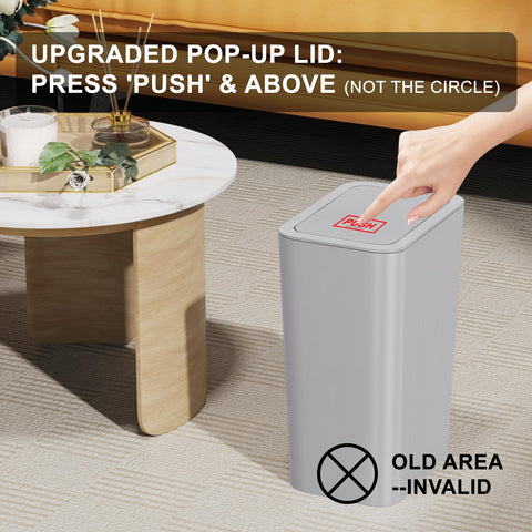 N. NETDOT trash can in bathroom cabinet, hidden yet accessible.