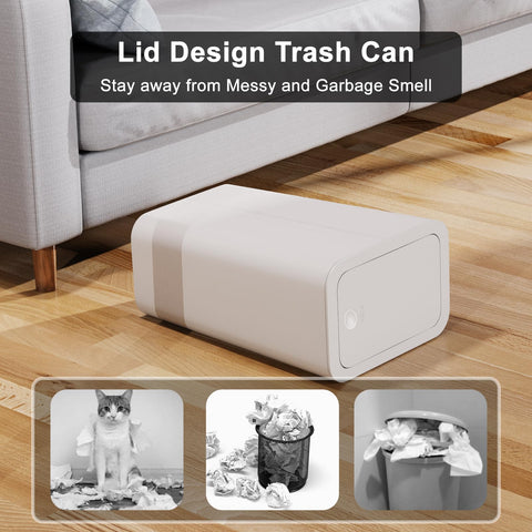 N. NETDOT triple-pack trash cans keep bathrooms organized.