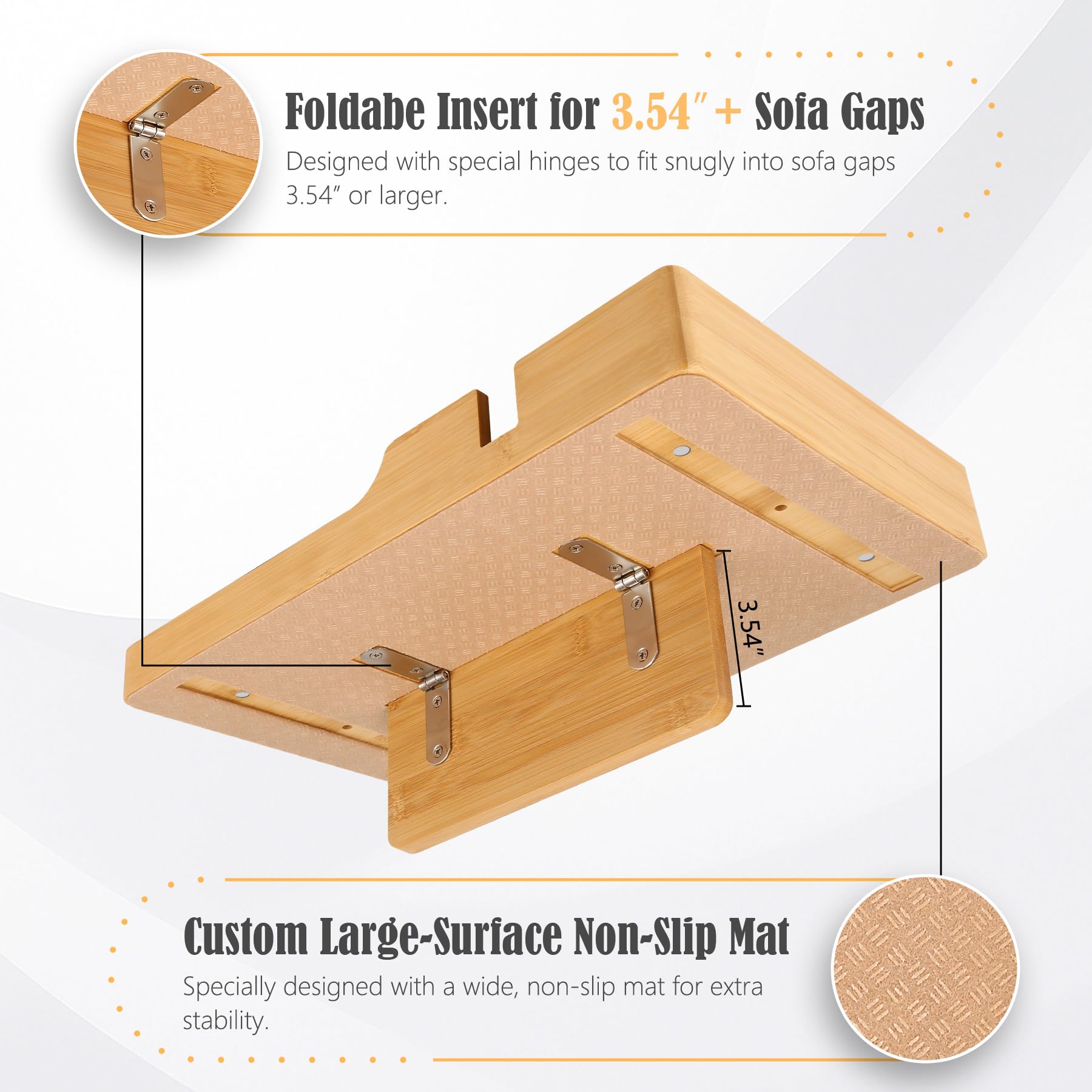 Nnewvante couch tray finishes include natural, white, gray, and Black Walnut.