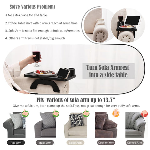 Nnewvante cup holder clipped to sofa arm with stable access.