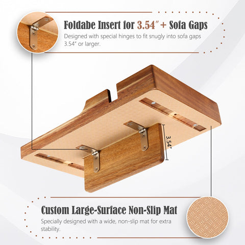 Nnewvante easy-clean couch tray surface wipes clean quickly.