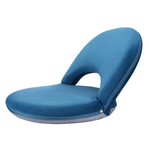 Nnewvante floor chair in navy showing the base and backrest for versatile home seating