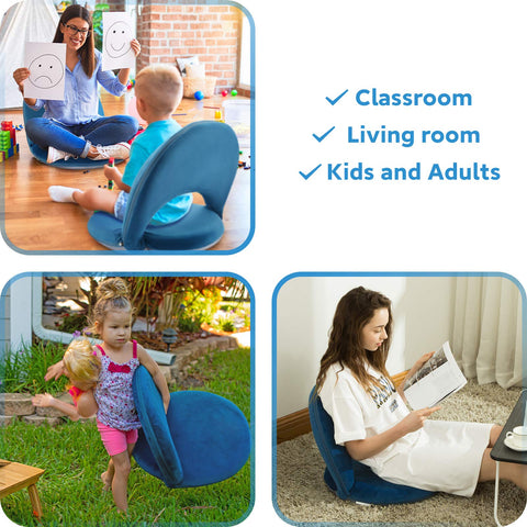 Nnewvante floor chair navy with waterproof base for durable use on various surfaces