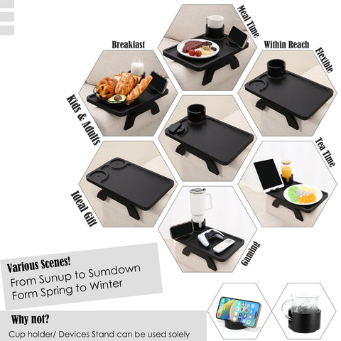 Nnewvante phone stand on arm tray enables hands-free viewing.