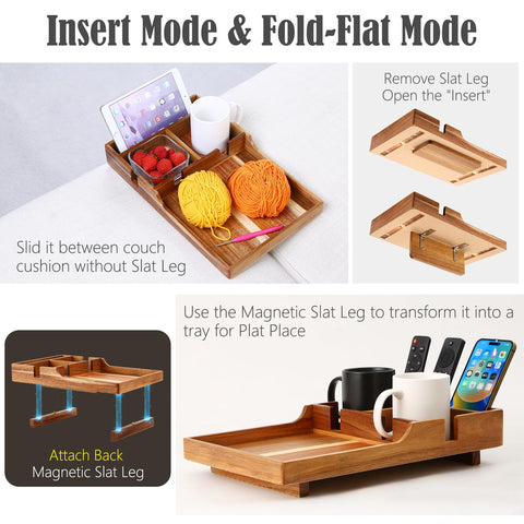 Nnewvante space-saving sofa tray designed for small spaces and tidy living areas.