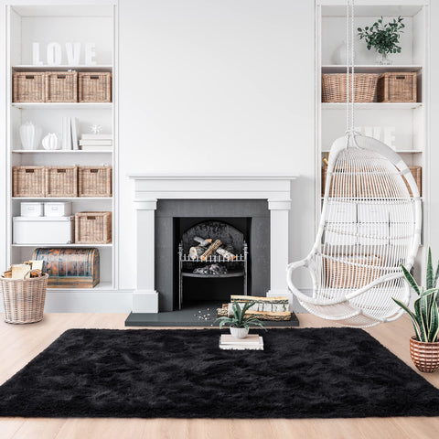 Noahas rug with non-slip backing stays securely in busy areas