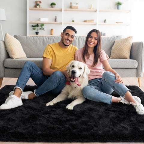 Noahas thick shag rug for bedrooms delivers plush comfort underfoot