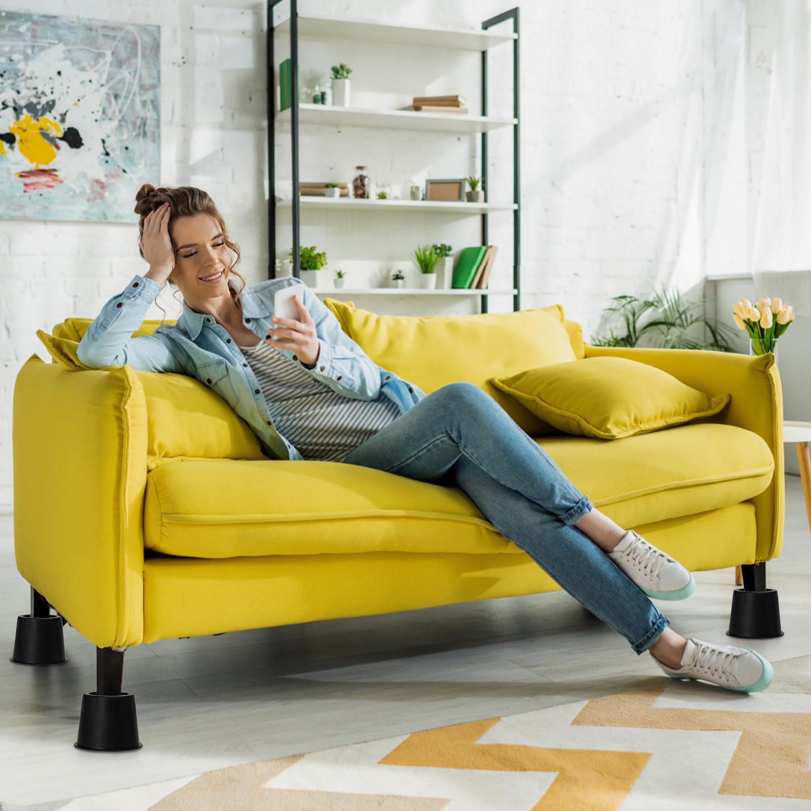 Noamus floor-friendly foam pads protect floors from scratches during use