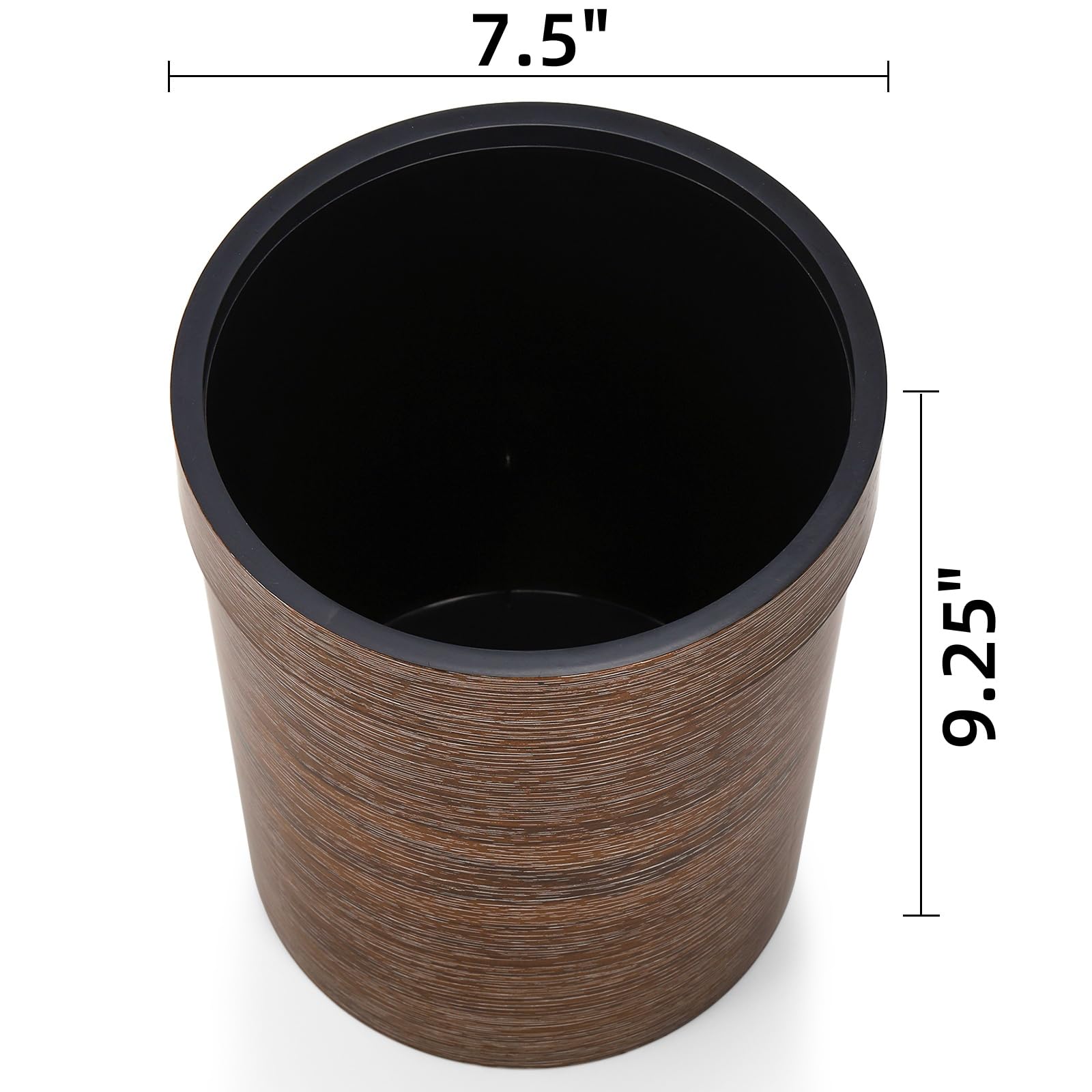 Noamus vintage small trash can pack side view for tight-space placement.