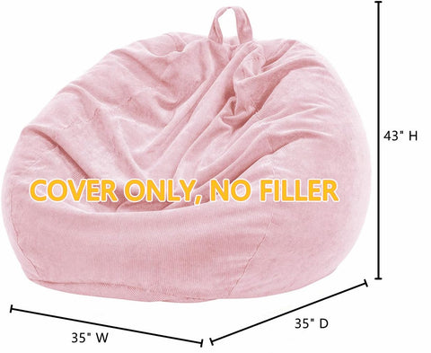 Nobildonna corduroy bean bag cover with soft texture enhances comfort.