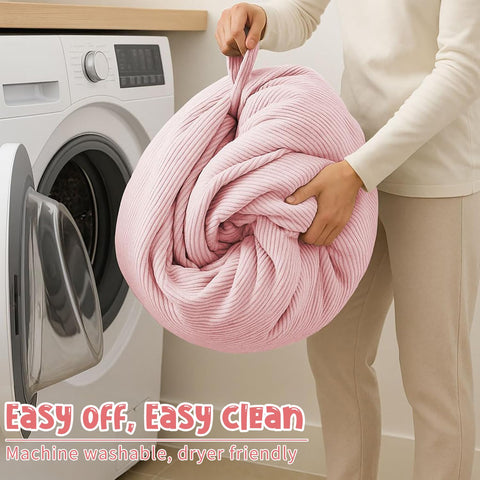 Nobildonna pink bean bag cover adds color and versatile decor.